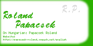 roland papacsek business card